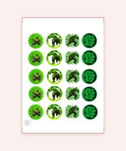 Eetbare print Hulk Cupcakes Mini
