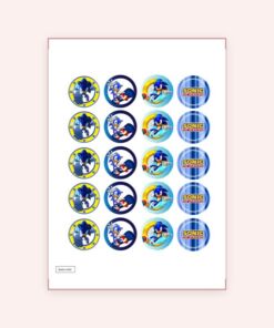 Eetbare print Sonic the Hedgehog Cupcakes Mini