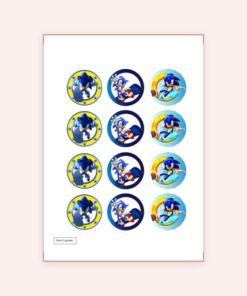 Eetbare print Sonic the Hedgehog Cupcakes