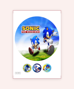Eetbare print Sonic the Hedgehog 20cm