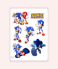 Eetbare print Sonic the Hedgehog 3D