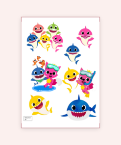 Eetbare print Baby Shark 3D