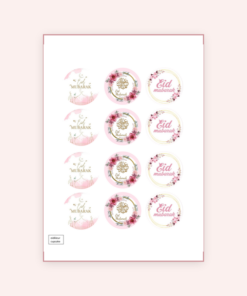 Eetbare print Eid Mubarak kleur cupcakes