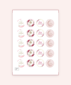 Eetbare print Eid Mubarak kleur mini cupcakes