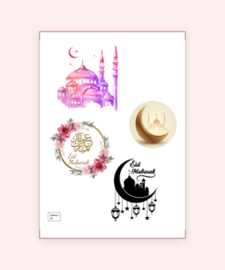 Eetbare print Eid Mubarak kleur 3D