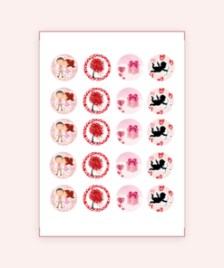 Eetbare print Valentijn Cupcakes Mini