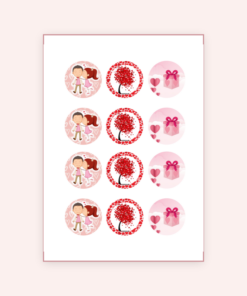 Eetbare print Valentijn Cupcakes