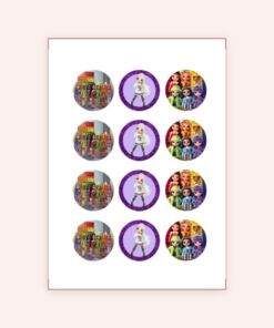 Eetbare print Rainbow High Cupcakes