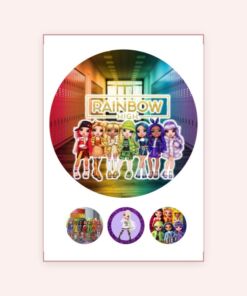 Eetbare print Rainbow High 20cm