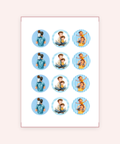 Eetbare print Vaderdag Cupcakes