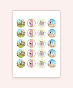 Eetbare print Labubu Cupcakes Mini