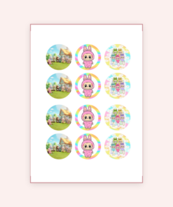 Eetbare print Labubu Cupcakes