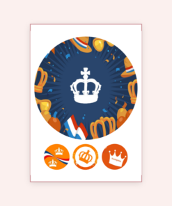 Eetbare print Koningsdag 20cm