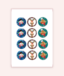 Eetbare print Kerstmis Cupcakes