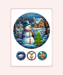 Eetbare print Kerstmis 20cm