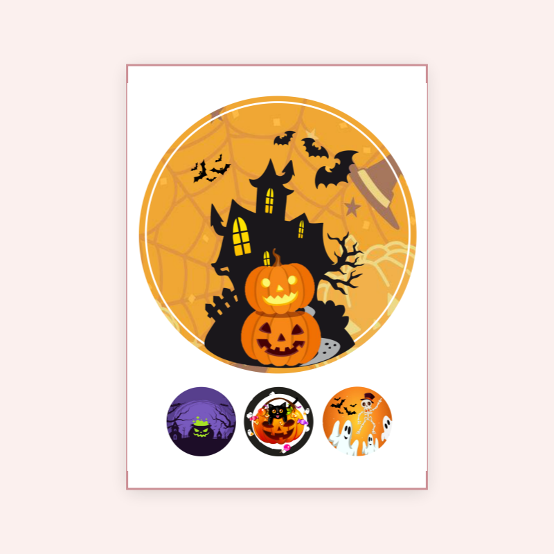 Eetbare print Halloween 20cm