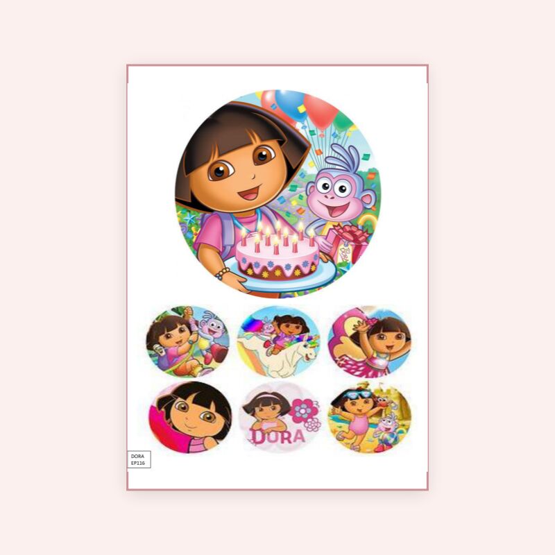 Eetbare print Dora 15cm