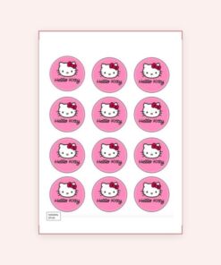Eetbare print Hello Kitty Cupcake