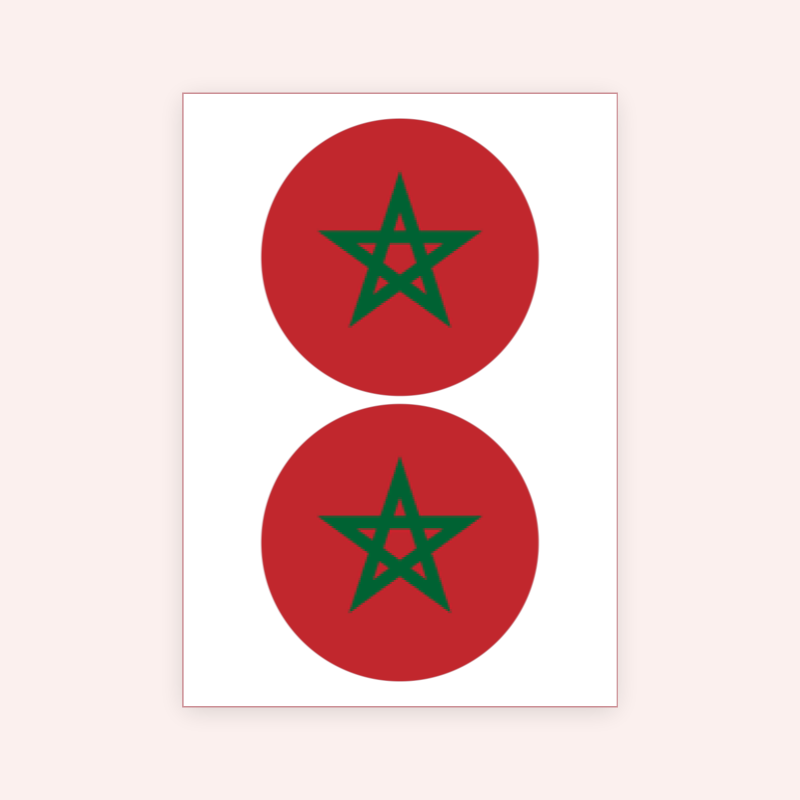 Eetbare print Marokko Rond 2 stuks (ca.14 cm)