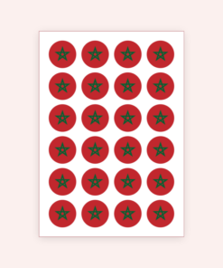 Eetbare print Marokko Rond 24 stuks (ca. 4 cm)