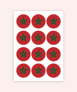Eetbare print Marokko Rond 12 stuks (ca. 6 cm)