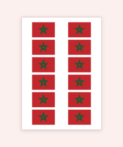 Eetbare print Marokko Rechthoek 12 stuks (ca. 6x4 cm)