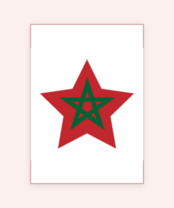 Eetbare print Marokko ster 1 stuk (ca. 20 cm)