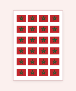 Eetbare print Marokko Rechthoek 24 stuks (ca. 4x3 cm)