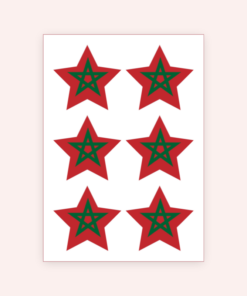 Eetbare print Marokko ster 6 stuks (ca. 9 cm)