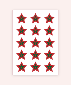 Eetbare print Marokko ster 15 stuks (ca. 5 cm)