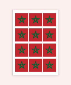 Eetbare print Marokko vierkant 12 stuks (ca. 6 cm)