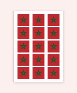 Eetbare print Marokko vierkant 15 stuks (ca. 5 cm)