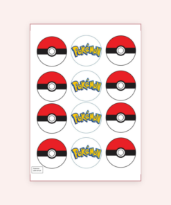 Eetbare print Pokemon Cupcake