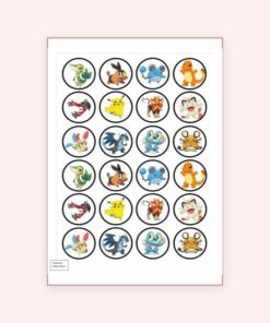 Eetbare print Pokemon Cupcake mini