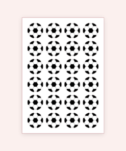 Eetbare print voetbal 24 stuks (ca. 4 cm)