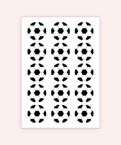 Eetbare print voetbal 15 stuks (ca. 5 cm)