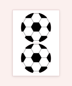 Eetbare print voetbal 2 stuks (ca. 14 cm)