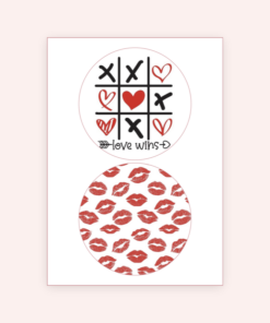 Eetbare print Valentijn Rond 2 stuks (ca. 13.5 cm)