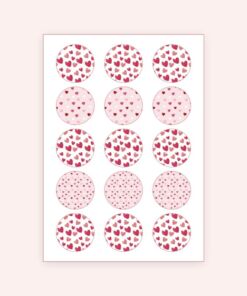 Eetbare print Valentijn Rond 15 stuks (ca. 5cm)