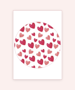 Eetbare print Valentijn Rond 1 stuk (ca. 20cm)
