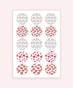 Eetbare print Valentijn Rond 15 stuks (ca. 5cm)