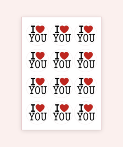 Eetbare print Valentijn Rond 12 stuks (ca. 6cm)