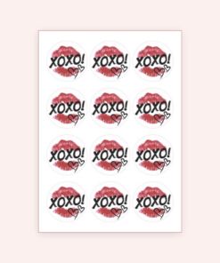 Eetbare print Valentijn Rond 12 stuks (ca. 6cm)