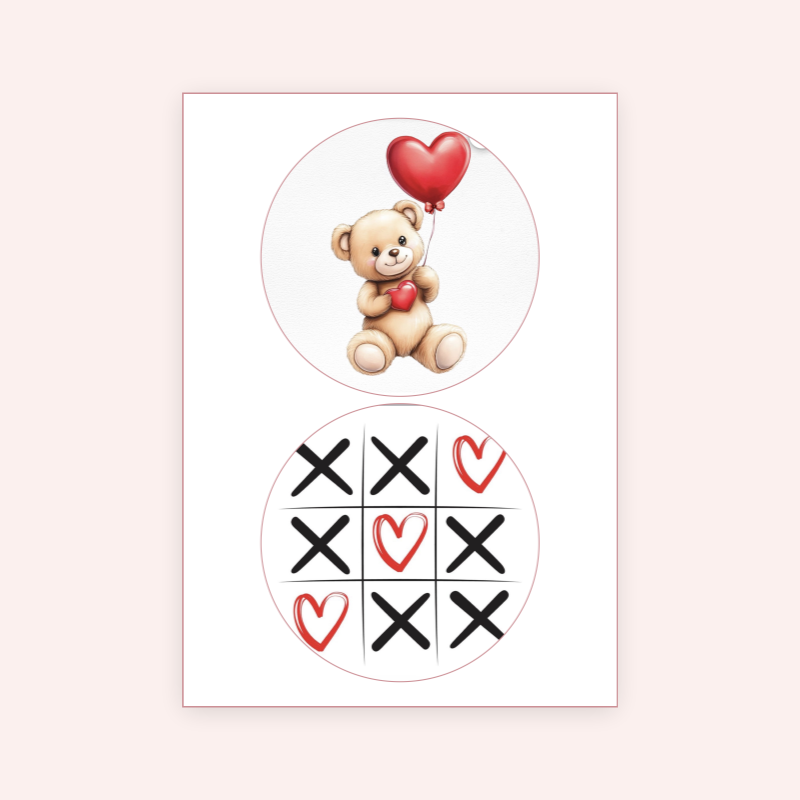 Eetbare print Valentijn Rond 2 stuks (ca. 13.5cm)