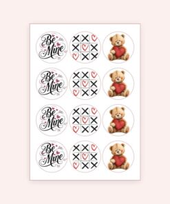 Eetbare print Valentijn Rond 12 stuks (ca. 6cm)