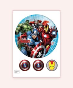 Eetbare print Superhelden 20cm
