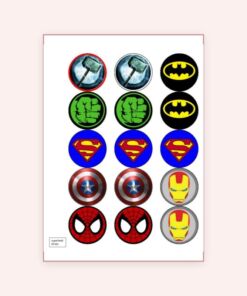 Eetbare print Superhelden Cupcake