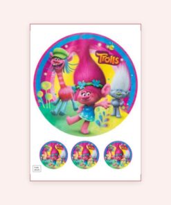 Eetbare print Trolls 20cm
