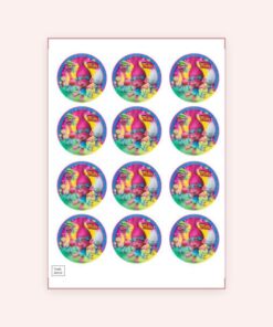Eetbare print Trolls Cupcake