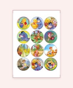 Eetbare print Winnie De Poeh Cupcake